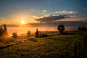 A sunset, which could cause a patient to require filler for wrinkles in Chapel Hill